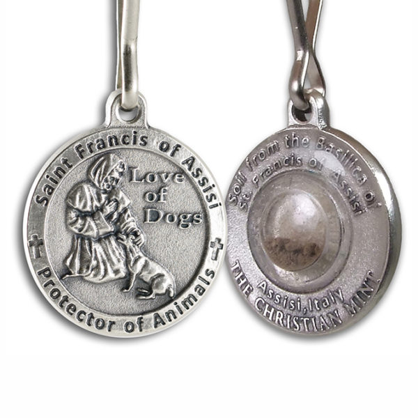 St. Francis of Assisi Pet Medal for Dogs with Capsule of Assisi Soil